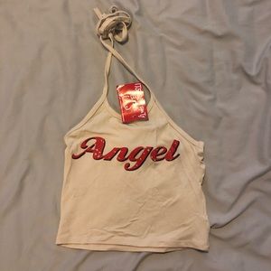 Omighty angel halter top